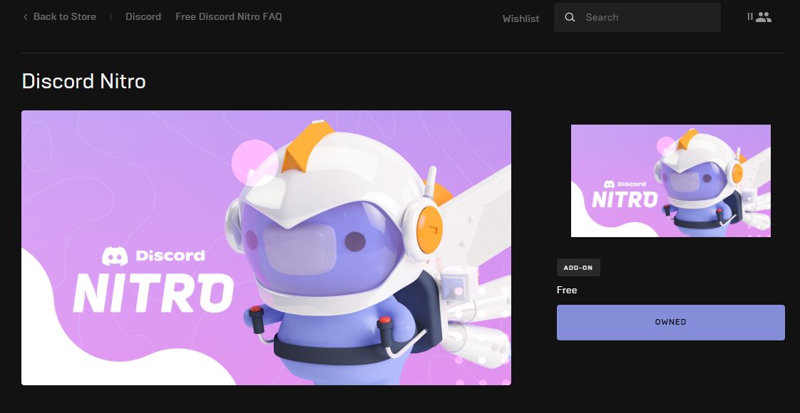Discord Nitro For Free On Epic Games Store